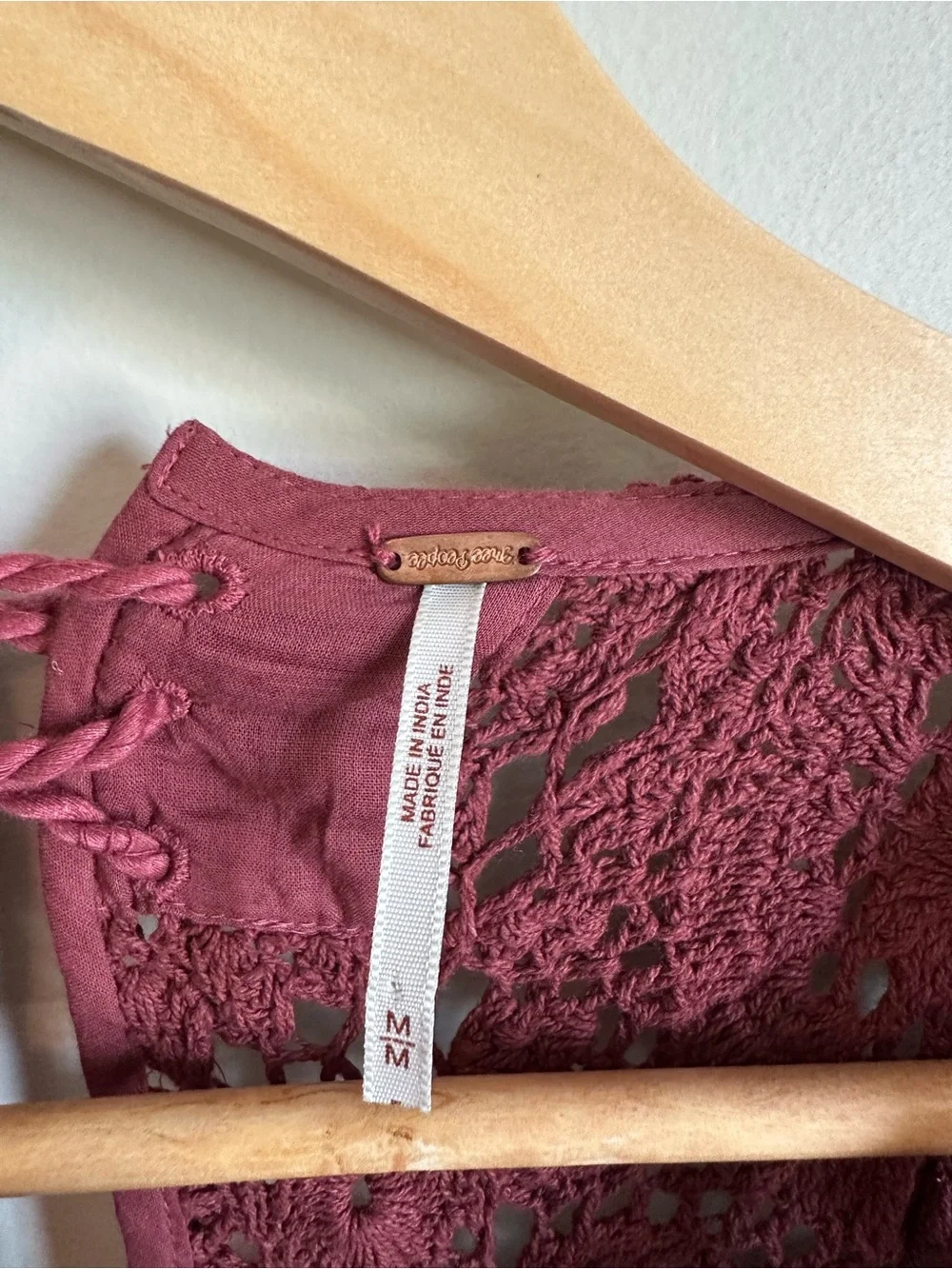 Free People Desert Daze Bodysuit Maroon